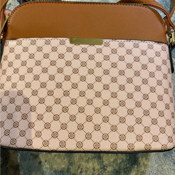 Pink and Tan Crossbody Bag - Picture 2 of 3